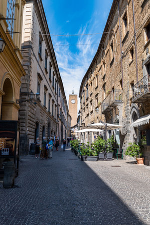 orvieto, italy june 18 2020: course covoure in the center of orvietoのeditorial素材