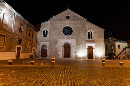 terni, italy june 30 2021: Terni rotunda with the monument of Arnaldo pomodoro at nightのeditorial素材