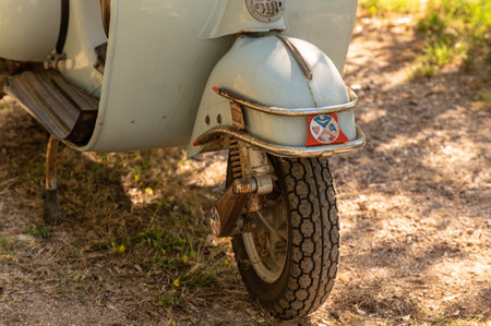 terni, italy JULY 02 2021: vespa 50 special vintage piaggioのeditorial素材