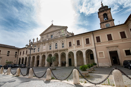 terni, italy july 07 2021: terni cathedral in the historic city center and its sculpturesのeditorial素材