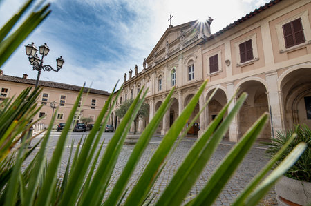 terni, italy july 07 2021: terni cathedral in the historic city center and its sculpturesのeditorial素材