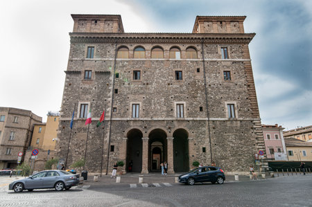 terni, italy july 07 2021: terni cathedral in the historic city center and its sculpturesのeditorial素材