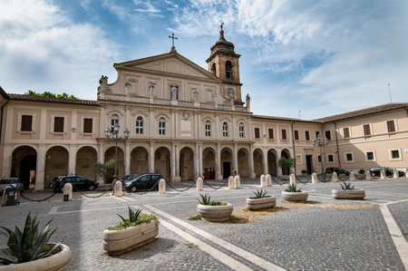 terni, italy july 07 2021: church of san francesco in terni in the square of San Francescoのeditorial素材
