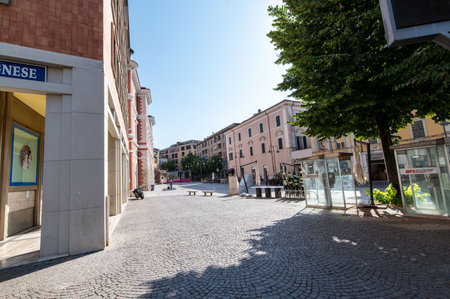 terni,italy july 20 2021:square of children in terni in the city centerのeditorial素材