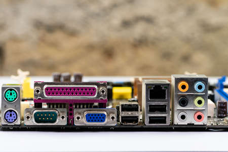 heatsink of a disassembled computer matre board to be repairedの写真素材