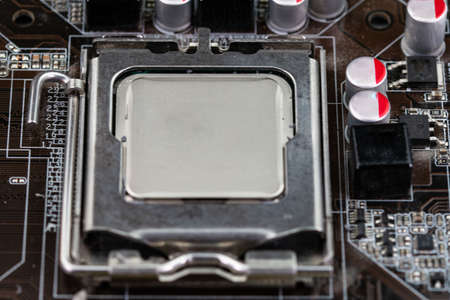 heatsink of a disassembled computer matre board to be repaired