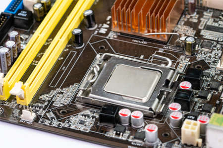 heatsink of a disassembled computer matre board to be repairedの写真素材
