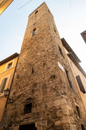 terni tower barberini in street rome in the historical partの写真素材
