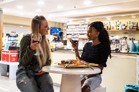 terni, italy october 08 2021: cup of chocolate and cream with biscuitのeditorial素材