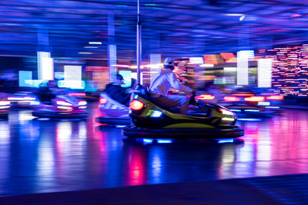Terni, Italy December 17 2021: terni funfair with attractions for funのeditorial素材