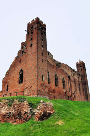 Medieval Teutonic Order castle in Radzyn Chelminski, Poland のeditorial素材