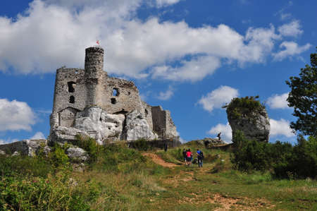 The old castle ruins of Mirow fortifications Poland.の写真素材