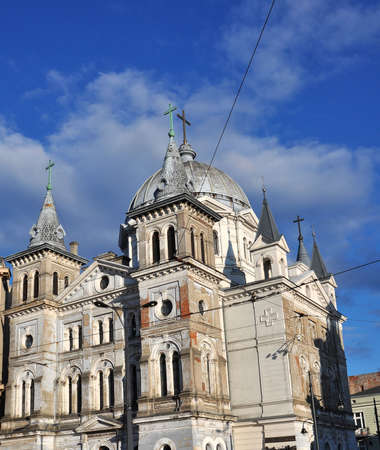 LODZ, POLAND - June 18: Catholic church on Liberty Square Plac Wolnosci on June 18, 2015 in Lodz, Poland.のeditorial素材