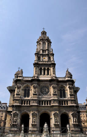 The Trinity Church Eglise de la Sainte-Trinite in Paris, France.の写真素材
