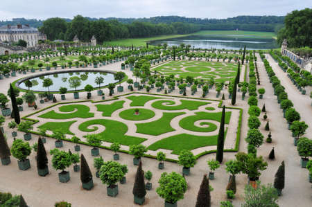 Exquisite Royal Orangery - beautiful garden of Versailles.のeditorial素材