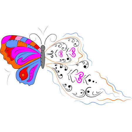 Beautiful abstract butterfly in vector format.のイラスト素材