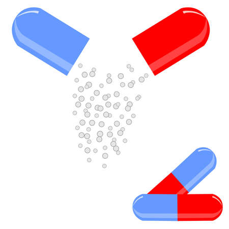 illustration dedicated to medicine, with the capsule .のイラスト素材
