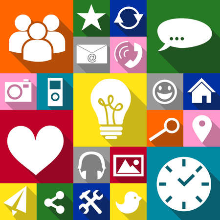set of icons devoted to information technologies .のイラスト素材