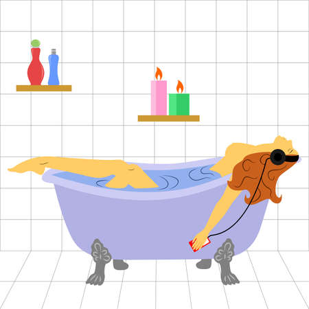 the Illustration dedicated to bath.のイラスト素材
