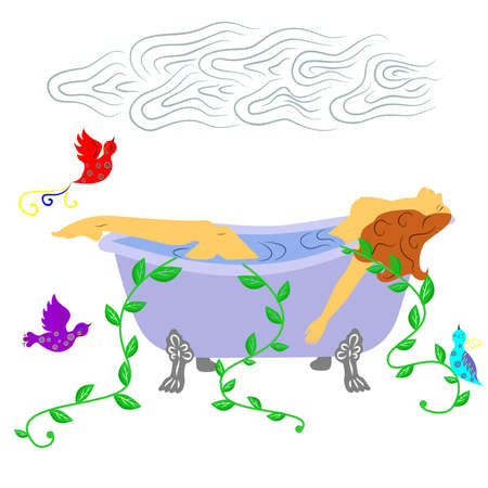 the Illustration dedicated to bath.のイラスト素材