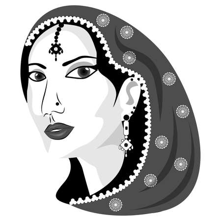 the Illustration dedicated to the east woman.のイラスト素材