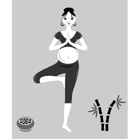 the illustration dedicated to the  pregnant women.のイラスト素材