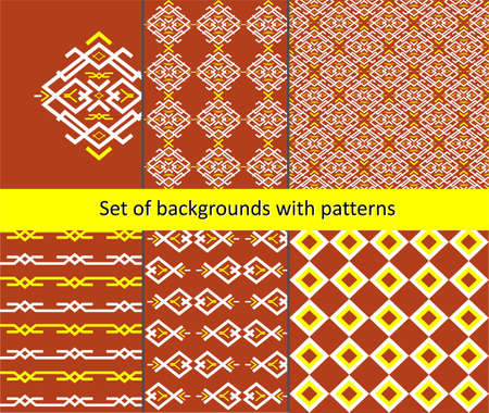 the Illustration dedicated to the pattern background set.のイラスト素材