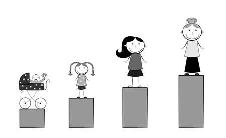 the vector illustration dedicated to the womans life.のイラスト素材