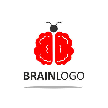 illustration with a stylized image of the brain のイラスト素材