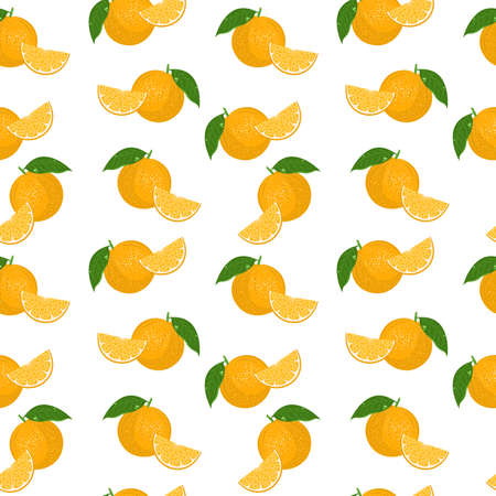 seamless background with juicy and tasty fruits -  oranges.