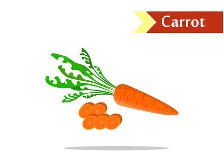 the illustration with  tasty vegetables - the carrots.のイラスト素材