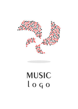 the illustration of logo on the theme of art - music.のイラスト素材