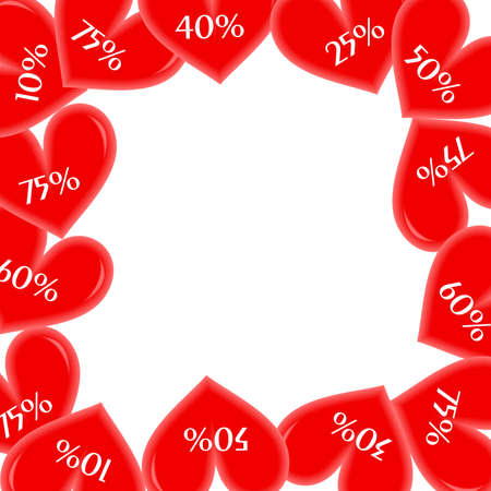 the illustration dedicated to sale and love and Valentines Day.のイラスト素材