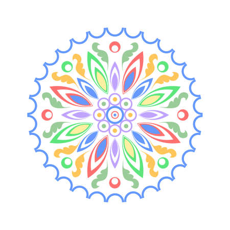 the illustration with the beautiful and colorful ornament.のイラスト素材