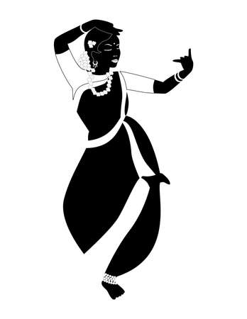 the illustration of a beautiful dancing girlのイラスト素材
