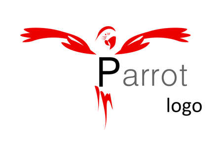 the stylish tropical bird - parrot.のイラスト素材