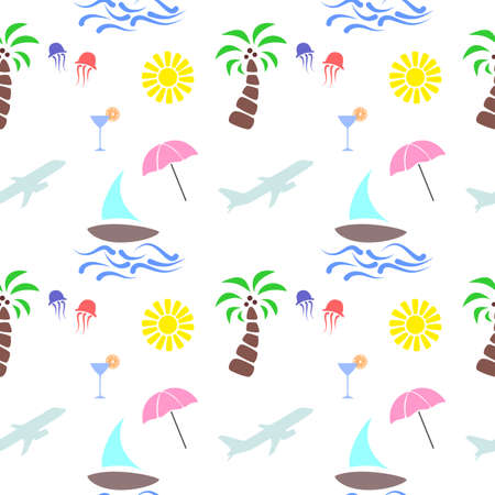 the seamless background on the theme of trips.