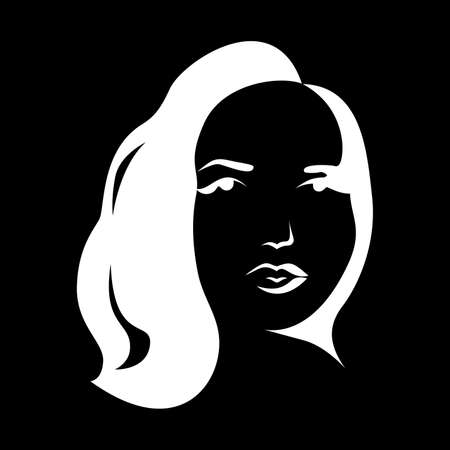 the portrait of a beautiful young woman.のイラスト素材