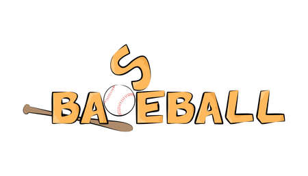illustration on the theme of sport and a healthy lifestyle - baseball.のイラスト素材