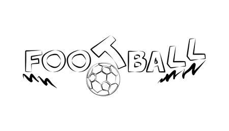 illustration on the theme of sport and a healthy lifestyle - football.のイラスト素材