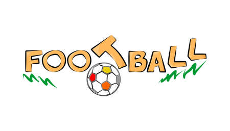 illustration on the theme of sport and a healthy lifestyle - football.のイラスト素材