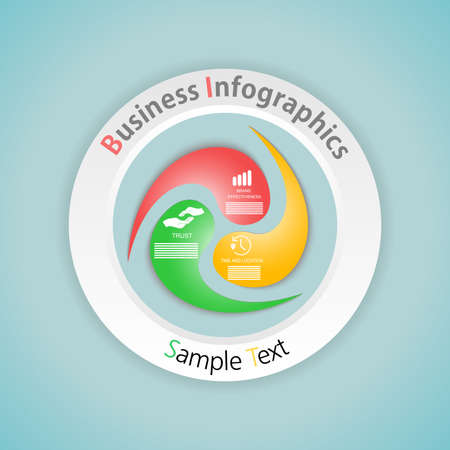 illustration in style of infographic and flat design on the subject of business.のイラスト素材