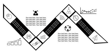 Vector illustration in style of infographic and flat design on the subject of business.のイラスト素材