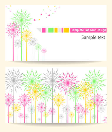 beautiful business card for your business with a flower pattern.のイラスト素材