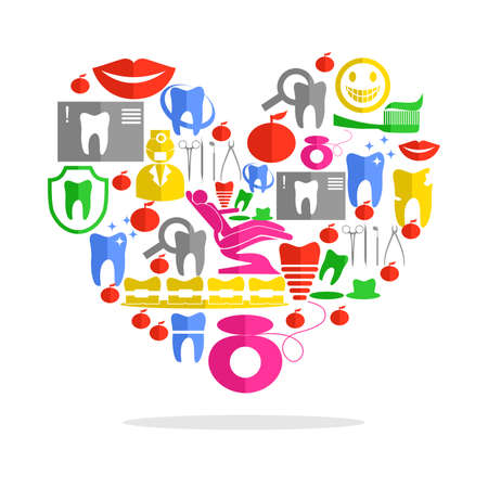 illustration on the theme of medicine and dentistry.のイラスト素材