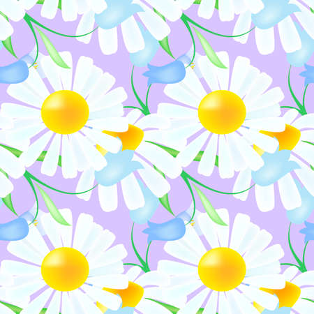 illustration with beautiful flowers in style of watercolor.のイラスト素材