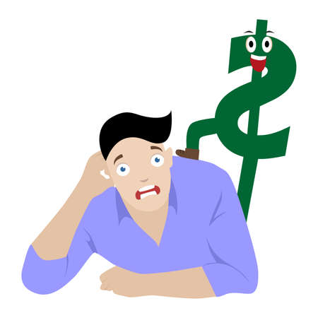 Illustration in the style of a flat design on the theme of economy.のイラスト素材