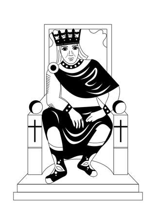 the illustration - with portrait of woman - emperor.のイラスト素材