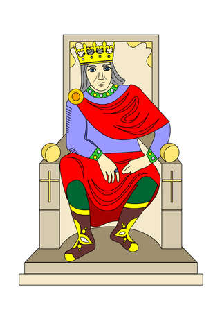the illustration - with portrait of woman - emperor.のイラスト素材