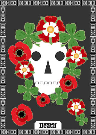 the illustration - card for tarot - the death.のイラスト素材